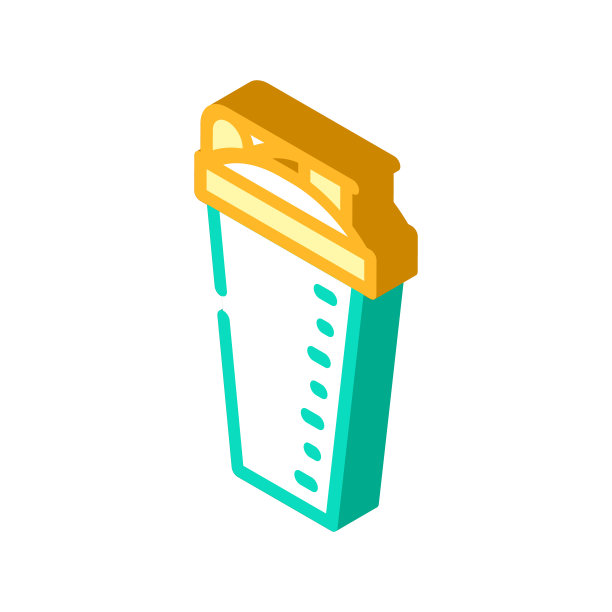 运动摇壶杯等距图标矢量插图图片下载