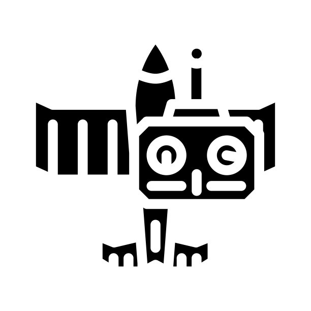 空气模拟字形图标矢量插图图片下载