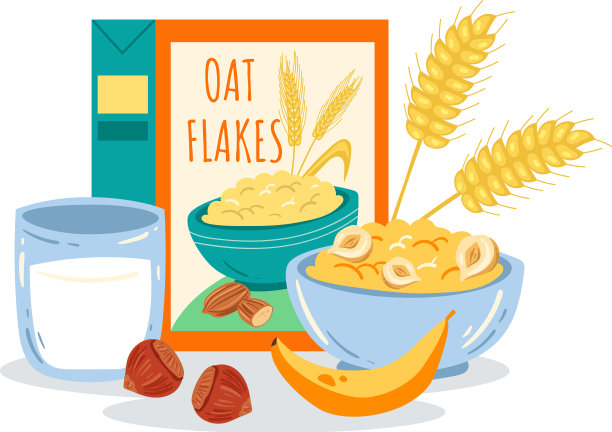 早上早餐麦片粥图片下载