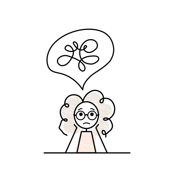 简单速写超级糊涂的女孩图片下载