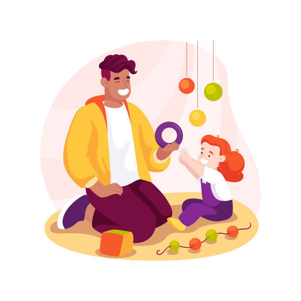 婴儿抓取物体孤立的卡通矢量插图。图片下载