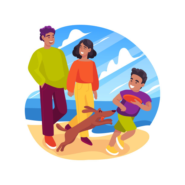 脱缰玩孤立的卡通矢量插图。图片下载