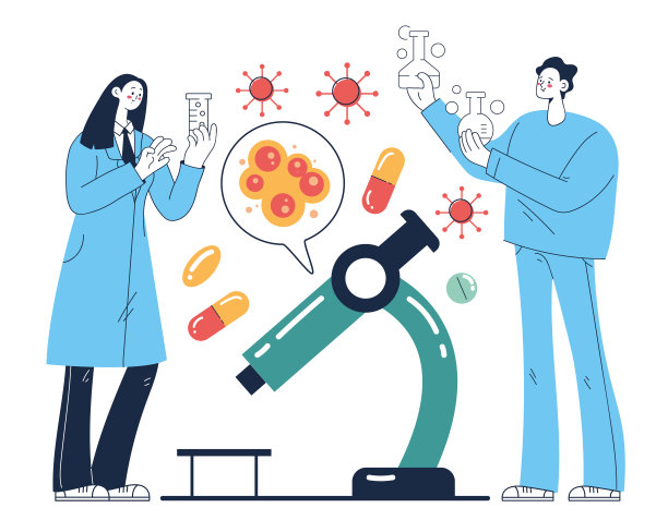 医学诊断治疗试验治疗理念。矢量平面设计插图图片下载