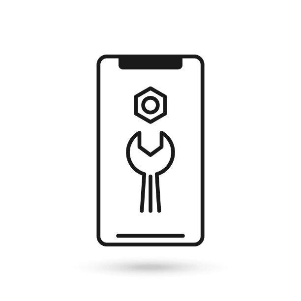 手机平面设计，带有技术支持图标图片下载