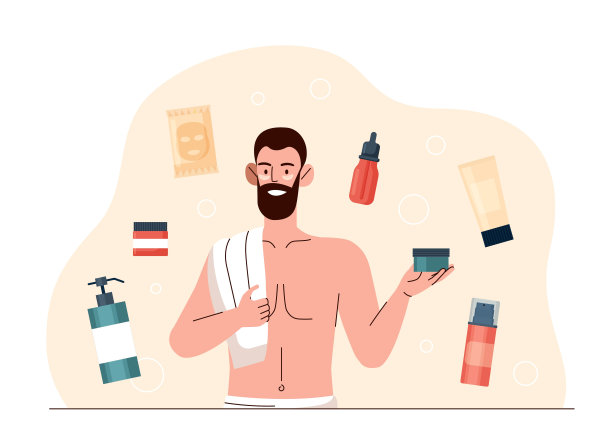 男性护肤品的概念图片下载