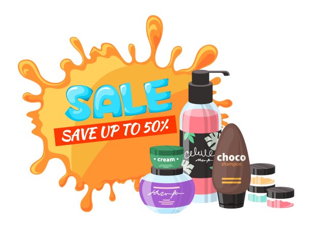 美容护肤化妆品销售载体图片下载