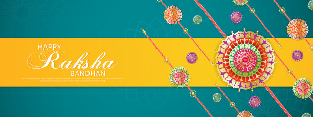 欢乐罗刹班丹仪式横幅模板设计有装饰罗刹。图片下载