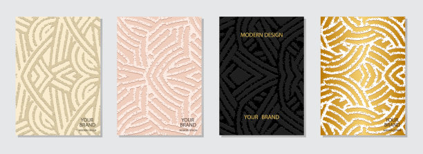 套古董封面，垂直矢量模板。带条纹和线条的3D几何图案的背景集合。部落民族。东亚、亚洲、印度、墨西哥等国家。图片下载