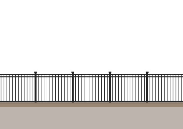 栏杆向量。白色背景上的栏杆。墙纸。释放文本空间。副本的空间。图片下载
