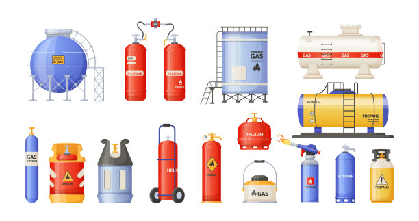 用液化压缩气体装置储存圆柱形容器图片下载