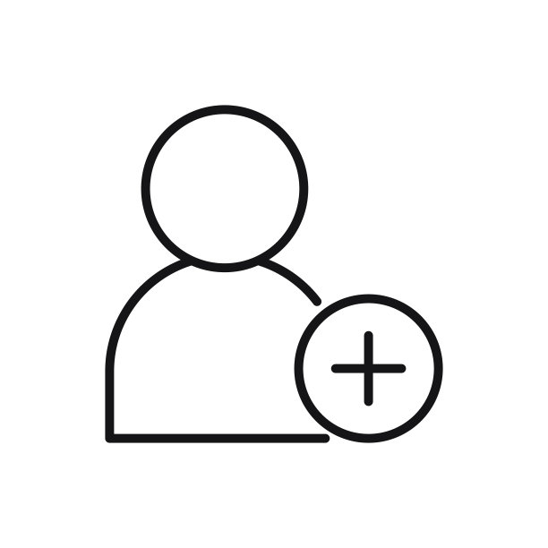 可编辑添加新用户线图标。矢量插图孤立在白色背景上。用于网站或手机应用程序图片下载