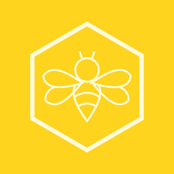 蜜蜂标志设计。蜜蜂图标矢量。图片下载