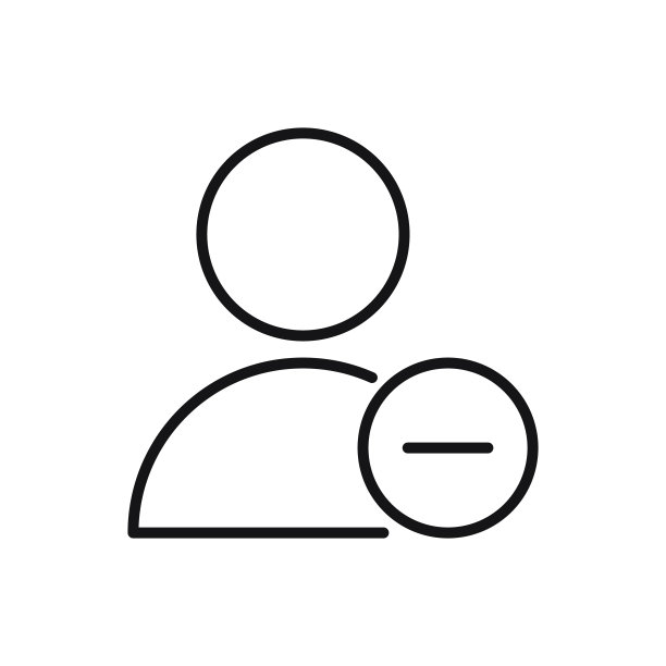 可编辑用户删除或删除用户线路图标。矢量插图孤立在白色背景上。用于网站或手机应用程序图片下载