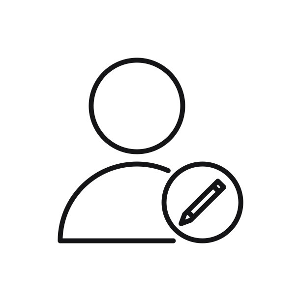 创建或编辑用户行图标。矢量插图孤立在白色背景上。用于网站或手机应用程序图片下载