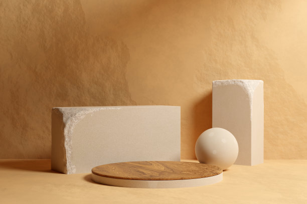 米色砂岩平台模型图片下载