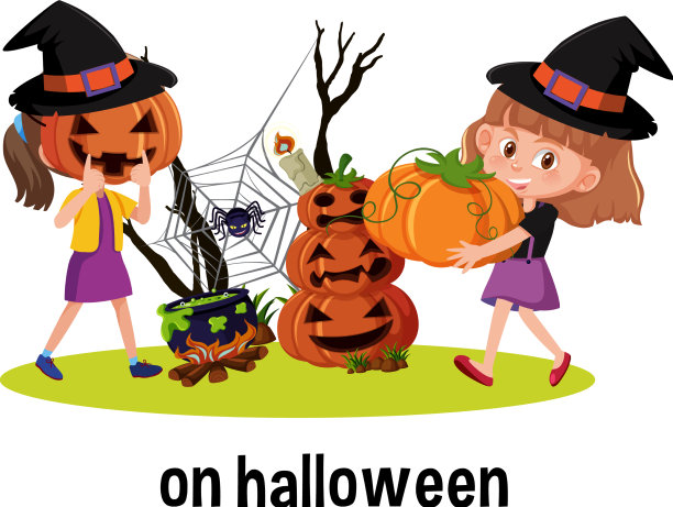 儿童英语时间介词图片下载