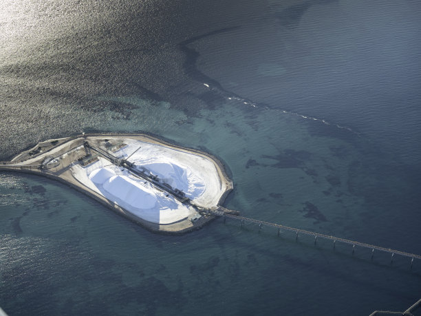 西澳大利亚无用环盐矿的鸟瞰图图片下载