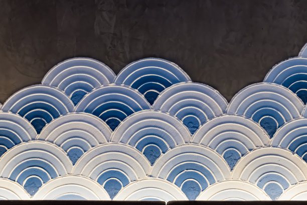 墙上的波浪图案图片下载