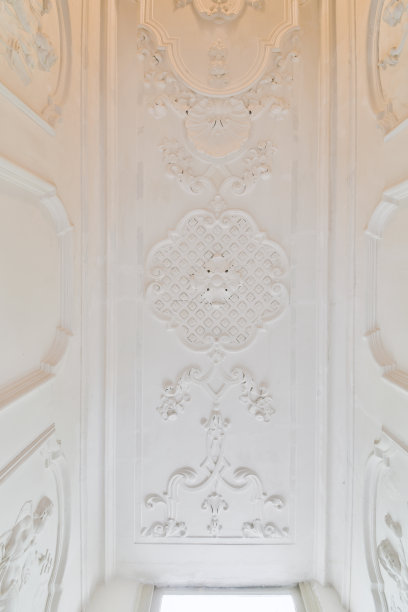优雅的天花板上的灰泥装饰图片下载