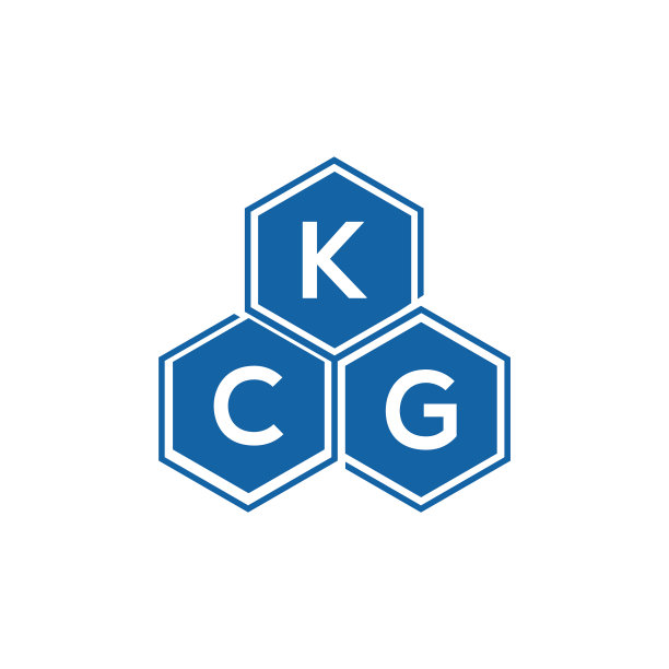 白色背景的KCG字母logo设计图片下载