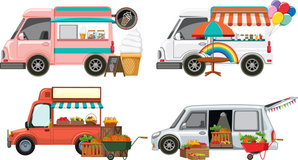 跳蚤市场概念与套不同的车图片下载