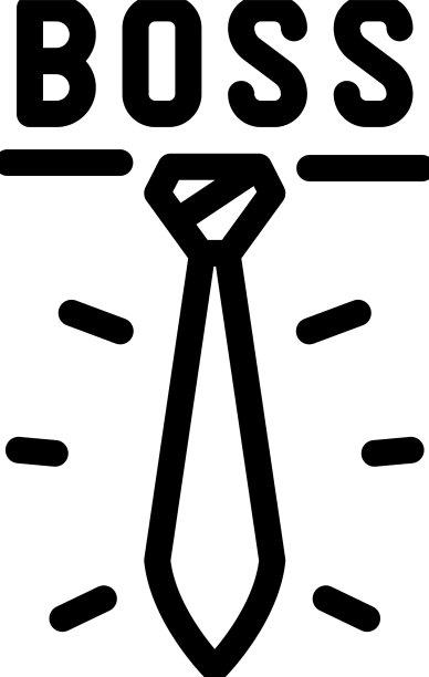 领带老板配件线图标图片下载