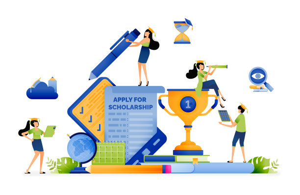 设计优秀学生填写奖学金申请表。减少学费和学习机会。说明登陆页网站海报横幅移动应用程序网页宣传册广告图片下载