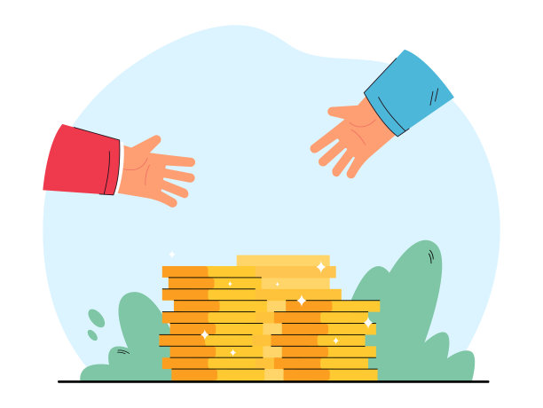 手伸向一堆堆金币图片下载