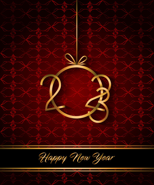 2023新年快乐的背景为您的季节邀请，节日海报，贺卡。图片下载