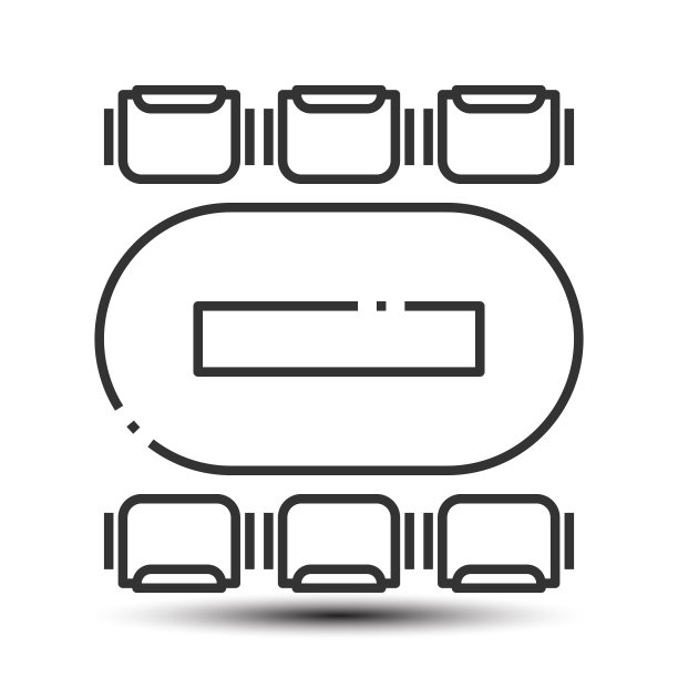 简单的会议室轮廓图标图片下载