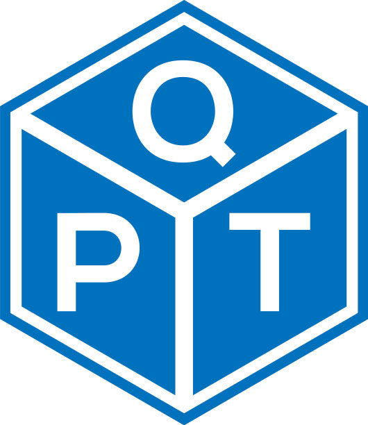 黑色背景QPT字母标志设计图片下载