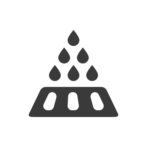 排水系统字形图标孤立在白色背景。矢量插图。图片下载