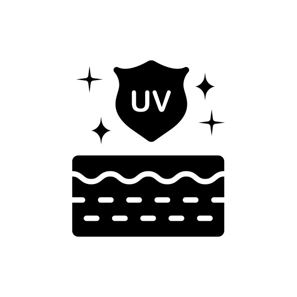 太阳盾和紫外线保护皮肤剪影图标。皮肤护理和防晒霜的皮肤从紫外线辐射。阻挡太阳能光黑色图标。矢量图图片下载