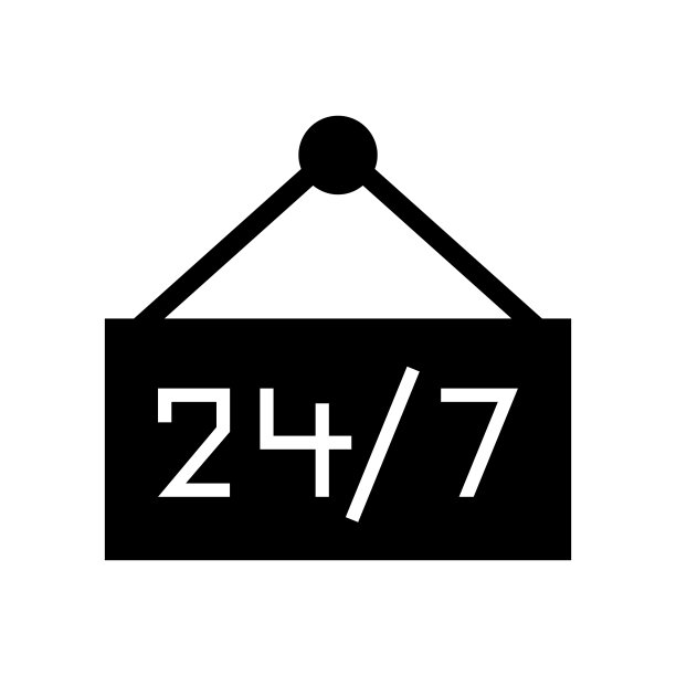 24/7全天候服务图标图片下载