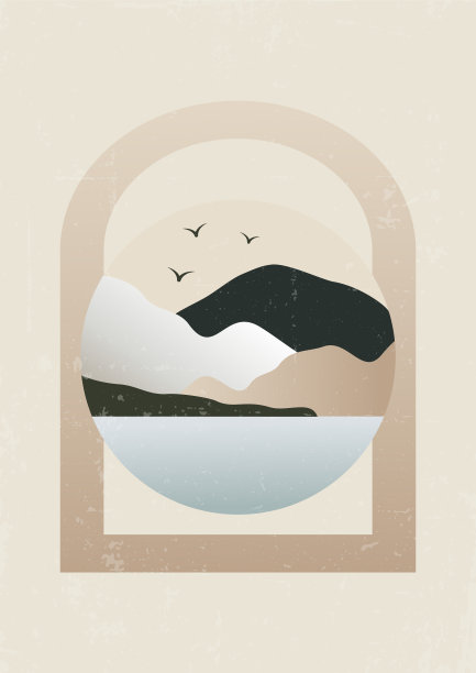 抽象美学纹理插图与景观。图片下载