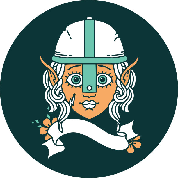 精灵战士角色的脸图标图片下载