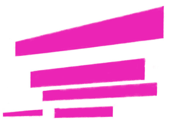 霓虹粉色未来主义的几何透视3d风格装饰元素手绘插图图片下载