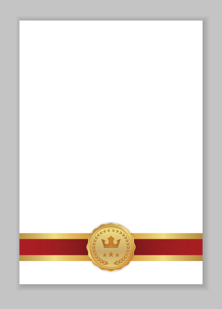 带金徽章的文件模板图片下载