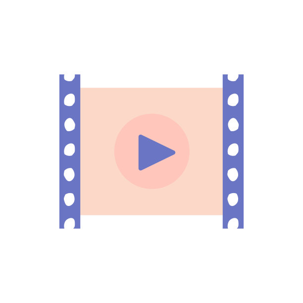 彩色胶片条形图标。矢量平面插图图片下载