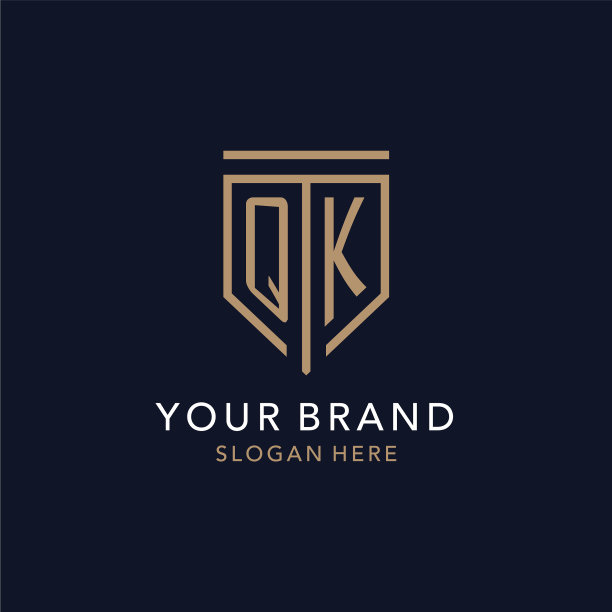 Qk初始标志字母组合与简单的豪华图片下载