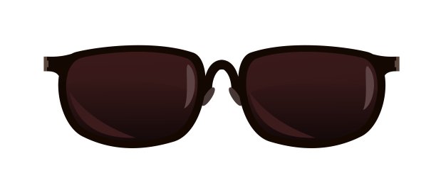 防晒的太阳镜。夏天的眼镜。着色光学，以更好的看法。物体孤立在白色背景上。向量图片下载