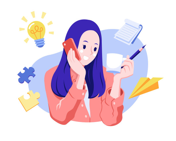 现代生产力概念卡通插图图片下载