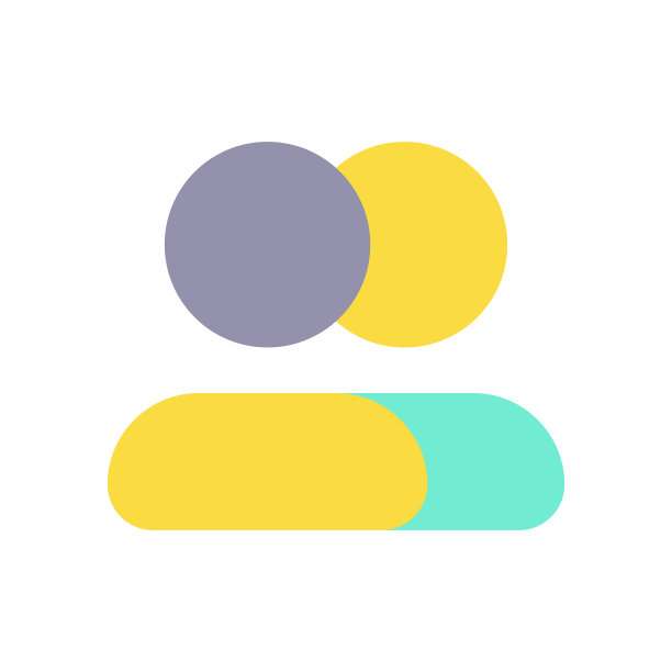 群组联系人平面彩色ui图标图片下载