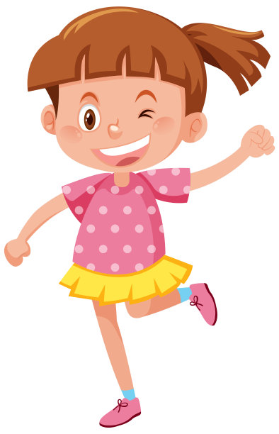 一个扎着马尾辫的快乐女孩图片下载