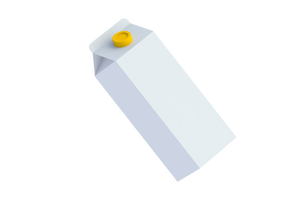 包装牛奶隔离在白色背景。三维渲染图片下载