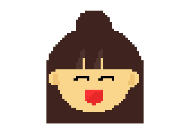 像素样式2的女孩脸图片下载