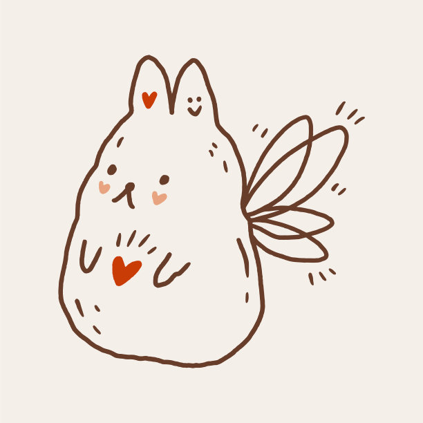 卡通魔法兔仙子或兔子复活节图片下载