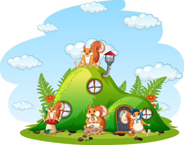 房子里有松鼠的场景图片下载