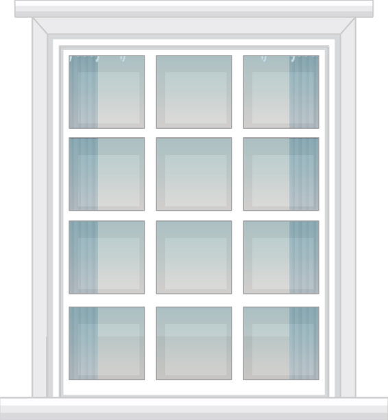 窗户:用于公寓或房屋外立面的窗户图片下载