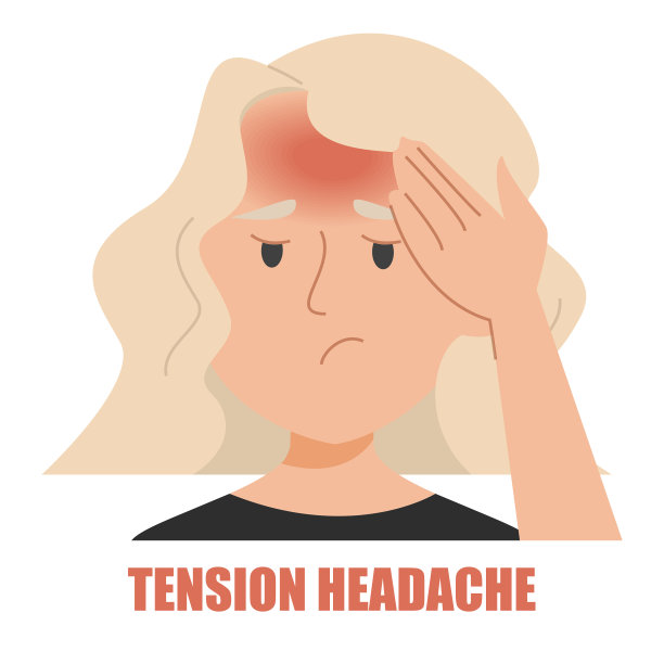 患有紧张性头痛的女性被隔离了图片下载